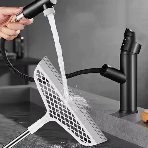 1pc Detachable Magic Broom for Bathroom Kitchen, Double Sided Silicone Squeegee Scraper, Multi-Surface Cleaning Tool