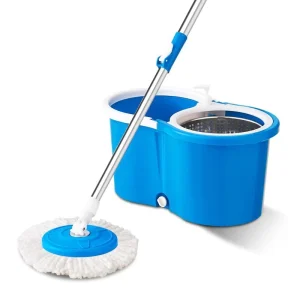 1piece Rotating Quick Wring Bucket Blue Mop and Bucket Set with Regular Microfiber Rotary Spin for Floor Cleaning Starting Order