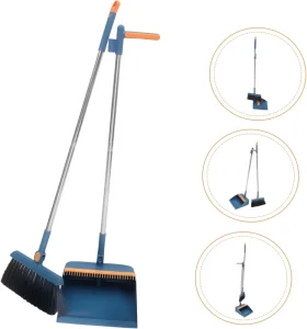 1set Plastic Dustpan Broom Set for Household Cleaning with Soft Bristle Handle Compact Lightweight Design
