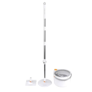 2 Head Clean Dirty Separation 360 Spin Mop Bucket Set and Wringer with Three Types Mop Heads Mops Clean Floor
