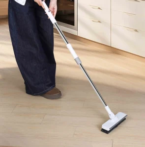2-In-1 Adjustable Bathroom Floor Cleaning Brush With Squeegee
