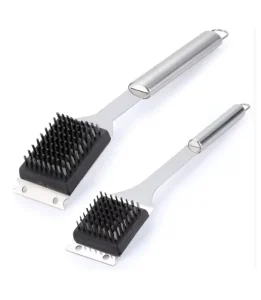 2 Pack BBQ Grill Cleaning Brush and Scraper Accessory Essentials for Cleaning Your Grill