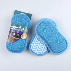 2 Pieces Sustainable Square Kitchen Scrub Sponges Non Scratch Reusable Scouring Pads 20mm Thick for Dishes Pots