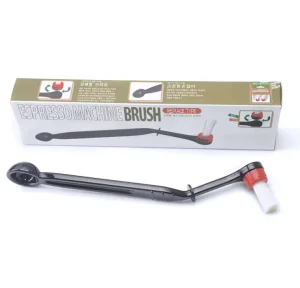 2 in 1 Coffee Machine Brush Nylon Espresso Coffee Grinder Cleaning Brush with Coffee Machine Spoon