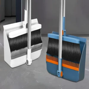 2 in 1 Office Home Floor Cleaning Tools Long Handle 180 Degree Rotatable Broom Dustpan Combo Set Stand up Broom and Dustpan Set