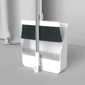 2 in 1 Office Home Floor Cleaning Tools Long Handle 180 Degree Rotatable Broom Dustpan Combo Set Stand up Broom and Dustpan Set