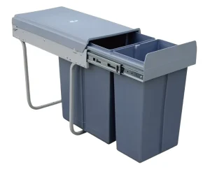 2 in 1 Recycle Bin Dustbin Recycling Kitchen Waste Trash Can Built in Garbage Bin