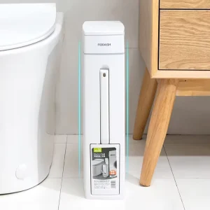 2 in 1 Slim PP Automatic Home Waste Trash Bin Without Lid and Toilet Brush Eco Friendly