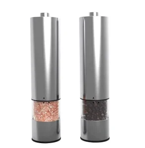 2-in-1 Stainless Steel Automatic Electric Salt and Pepper Grinder Set