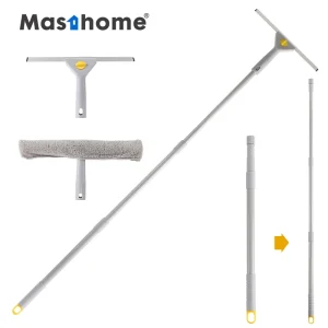 2 in 1 Telescopic Bathroom Flexible Rubber Shower Squeegee for Doors Floor Window Glass Cleaning