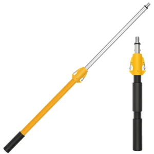 2 or 3 Sections Fiberglass Telescopic Pole Lightweight Sturdy Aluminum Rod Double Locking for Window Squeegee Painting Tools