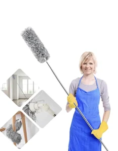 2.4m Flexible Stainless Steel Ceiling Cleaning Duster Long Telescopic Extendable Microfiber Duster