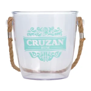 2.5L Single Layer Plastic Ice Bucket with Rope Handle for Party Wine Beer Champagne Cooling Home Storage Plant Flower