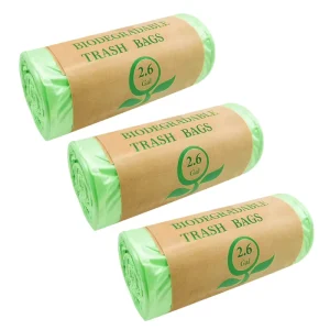 2.6 Gallon 9.84 Liter 30 Count Small Kitchen Food Scrap Bin Liners Biodegradable Garbage Bags Compostable Trash Bags