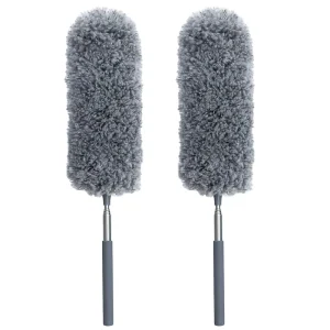 2.8m Multifunctional Long Handle Microfiber Eco Friendly Chicken Feather Duster Household Ceiling Curved Dust Brush Home Window