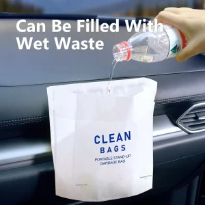 20 PCS Car Trash Bag Disposable Self-Adhesive Garbage Can Auto Seat Back Hanging Trash Bag Office Kitchen Garbage Storage Bag