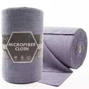 20 Pack Microfiber Cleaning Cloth Reusable Tear Away Towels Roll 10”x10” Absorbent Cleaning Rags for Kitchen Car Glass