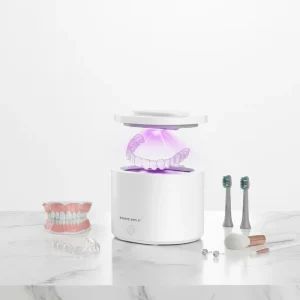 200ml Portable UV Ultrasonic Denture Cleaner for Aligners, Retainers, Mouth Guards & Braces