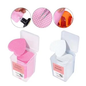 200pcs Eyelash Glue Remover Cotton Wipes UV Gel Nail Tips Polish Remover Cleaner Lint Free Paper Pad Eyelash Make up Tools