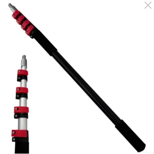 20FT Aluminum Telescopic Pole for Water Fed Brush Solar Panel Cleaner Brush Extension Pole for Window Cleaning