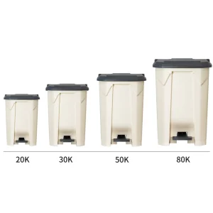 20L 30L 50L 80L 100L Recycle Waste Bins Kitchen Waste Bin Plastic Trash Can With Pedal Bin