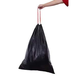20L 30L 60L 90L 120L 160L PE Recyclable Disposable Trash Bags with Drawstring Drawtape Screen Printed for Household Use