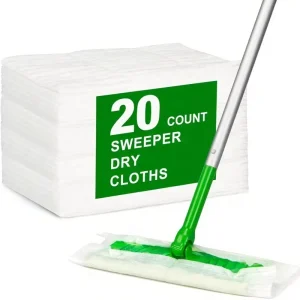 20PCS Disposable Dry Mop Pads Nonwoven Technics Unscented All Purpose Floor Cleaner Sweeping Cloths