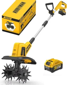 20V Cordless Electric Tiller Cultivator 9 Inch Battery Powered Mini Garden Tiller 330RPM OEM Factory