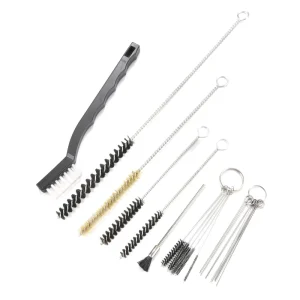 21 Piece Motorcycle Carburetor Cleaning Brush Set Stock Spray Gun Cleaning Brush with Cutting Nozzle & Small Hole Cleaner