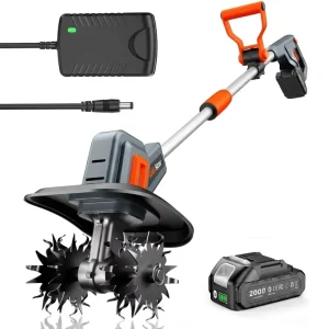 21V Cordless Electric Tiller Cultivator Lithium Ion Battery Powered Mini Garden Tiller Lightweight OEM Low MOQ