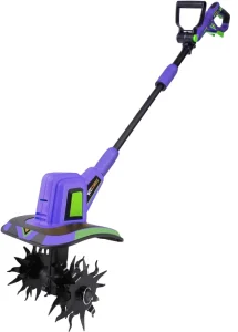 21V Cordless Electric Tiller Cultivator Lithium Ion Battery Powered Mini Garden Tiller Lightweight OEM Private Label