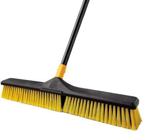 24″ Long Handle Stiff Bristles Broom Floor Scrub Brush Wall Brush Equipment Brush for Commercial Cleaning