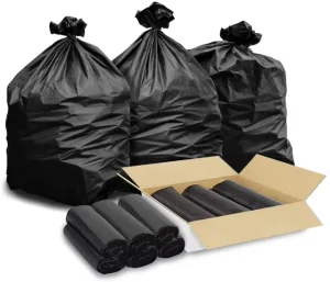 24″x33″ Plastic Black Star Seal Bottom Strong Waste Trash Packaging Dustbin Garbage Bag