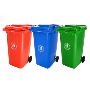 240L Outdoor Plastic Wheeled Waste Garbage Bin Trash Can Dustbin