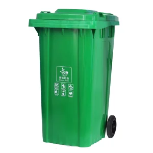 240L Outdoor Waste Bin with Wheels Heavy Duty Garbage Bin