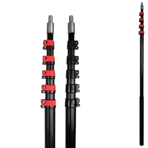 24FT/foot Aluminum Telescopic Pole 7 Meters Strong Adjustable Extension Pole for Cleaning Window Solar Panel Wall