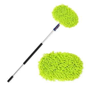 24ft Adjustable Aluminum Alloy Telescopic Car Wash Brush Kit Long Handle Chenille Mop Cleaning Tool