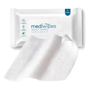 25 Counts Incontinence Professional Natural Adult Bathing Disposable Cleansing Washcloths Body Wipes for Elderly