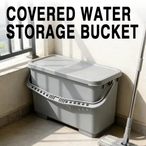 25 Liter Rectangular Plastic Bucket Accessory Large Storage Water Bucket Lid for Kitchen Living Room Vehicle Cleaning