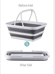 25L Big Rectangular Silicone Plastic Fold Collapsible Water Bucket for Toy Clothes 25L Capacity