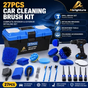 27-Piece Multi-Purpose Cleaning Tool Kit with Storage Toolbox, Drill Brush Set for Workshop, Home, and Surface Cleaning