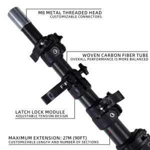 27m Carbon Fiber Telescopic Pole Cleaning Lightweight Household Cleaning Tools Extension Pole