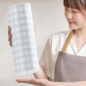 28*28CM Modern Eco-Friendly Non-woven Fabric Strong Water & Oil Absorption Multipurpose Kitchen Cleaning Cloth Roll Rag