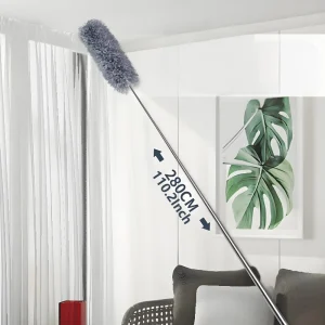 280 CM (110.2 Inch) Household Super long Dust Duster Car Cleaning and Sweeping Dust Duster Retractable Rod Dust Duster