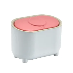 2L PP Plastic Waste Bin with Press Open Lid Rectangular Storage Bucket Office Waste Bin Stocked Trash Can