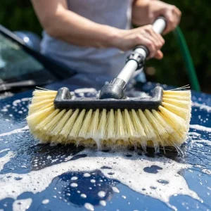 2M Extension Sectional Handle Car Wash Brush Water Flow PVC EVA Soft Bristle for Exterior Surface Cleaning