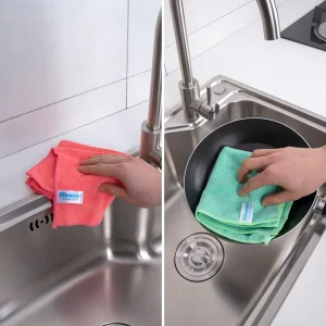 2PCS Microfiber Cleaning Cloth 38*40CM Multi Purpose Kitchen Glass Cleaning Cloth
