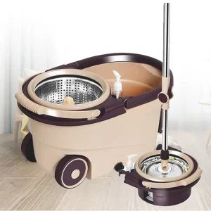 2pcs Replacement Heads Twist 360 Spinning Rotating Magic Mops Mop Bucket with Wheels
