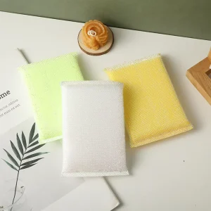 2pcs card Multicolor Non Scratch Long Lasting Dual sided Strong Cleaning Scrub Sponge Cleaning Scrub Pads
