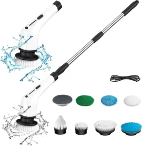 3 6 8 9 in 1 Cordless Home Cleaning Magic Brush Electric Spin Power Brush Floor Scrubber for Toilet Window Bathroom Clean
